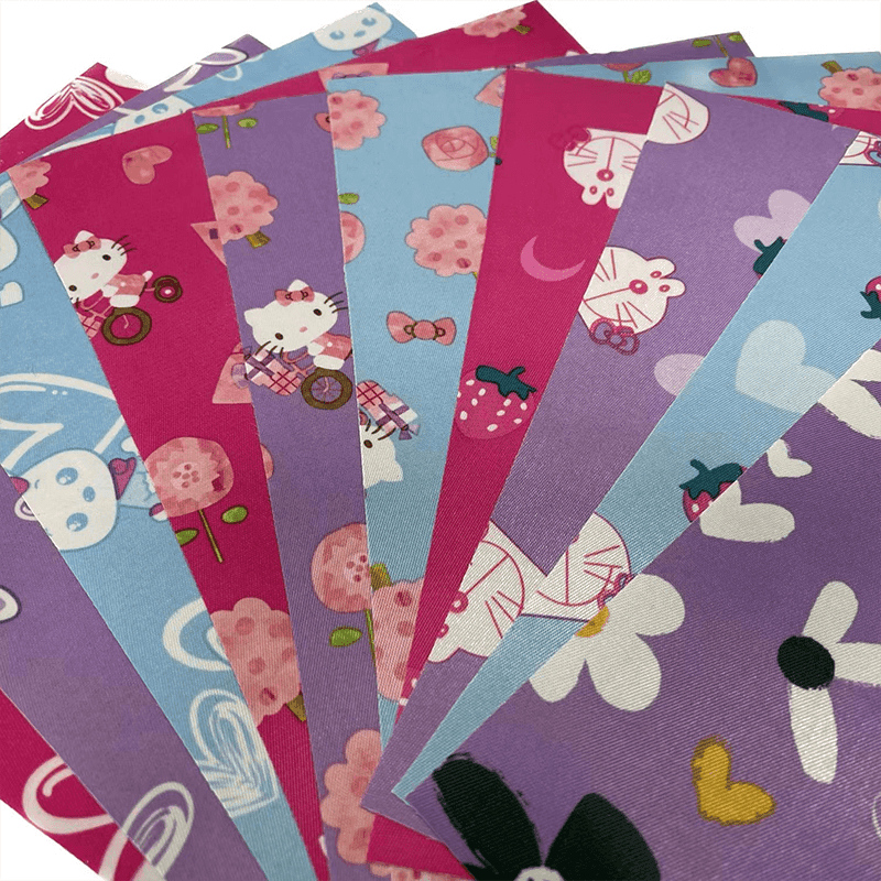 Kain satin bercetak dengan salutan PVC